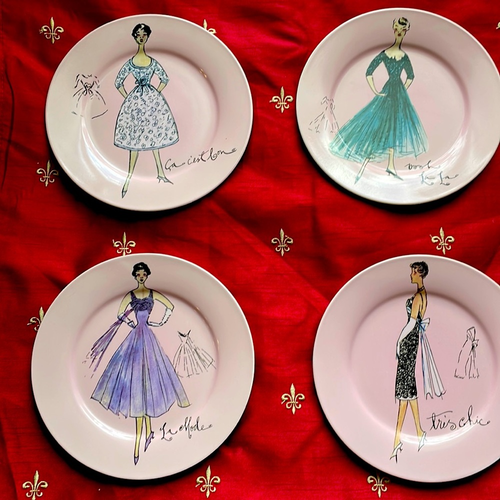 French Inspired dessert plates